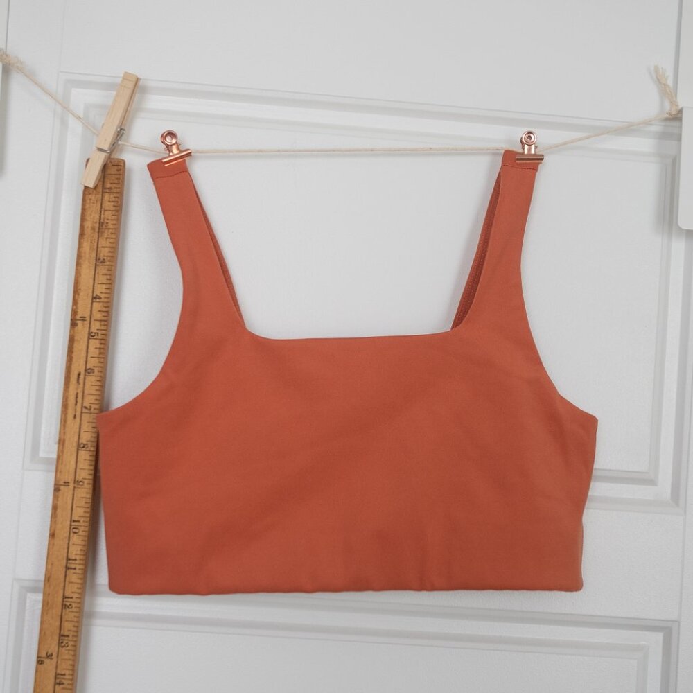 Girlfriend Collective Tommy Cropped Sports Bra M Brick